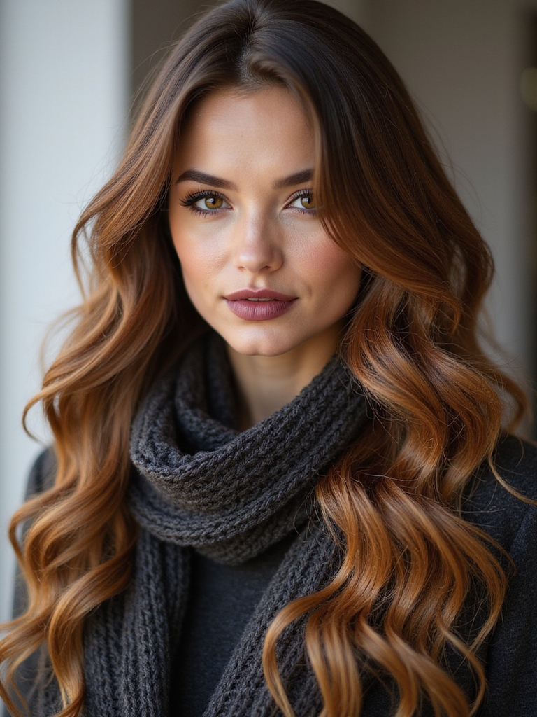 chunky scarf friendly long layers
