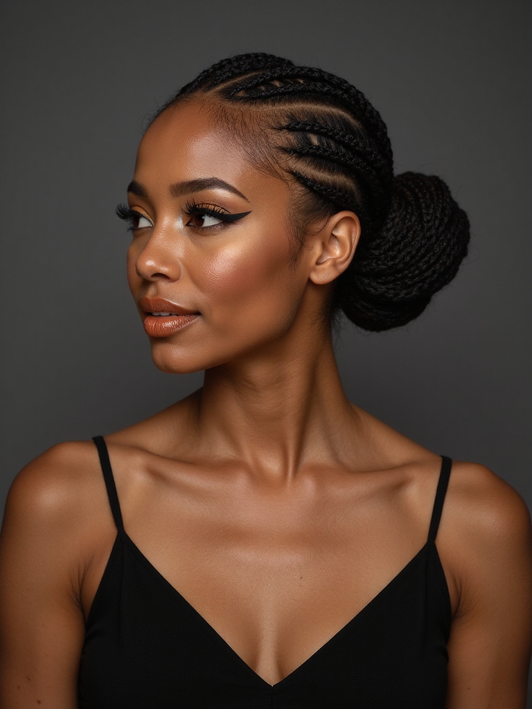 crisp zigzag braided bun