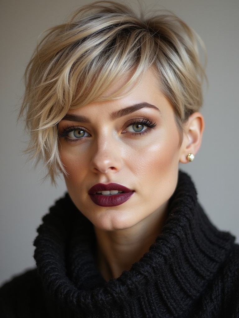 cropped pixie complements knitwear