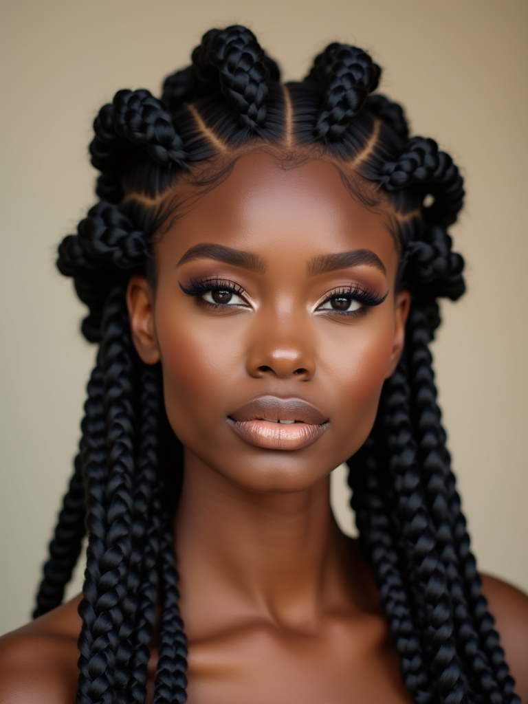 crown braid with sleek edges