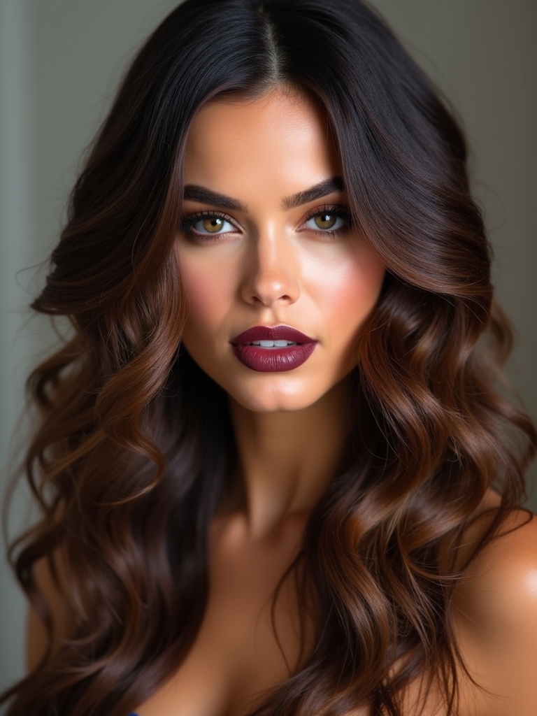 deep chocolate balayage warmth