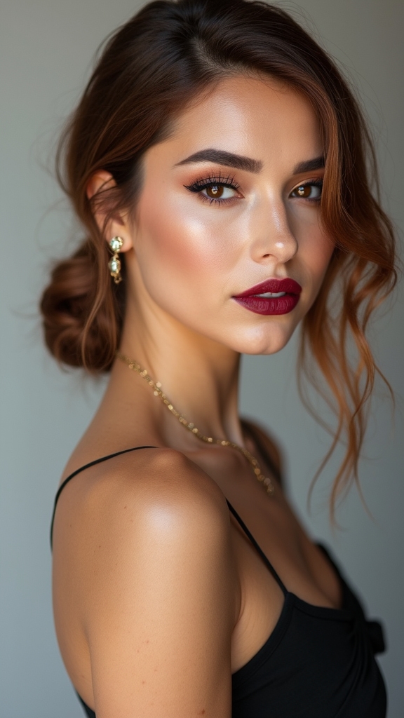 deep side sleek low bun
