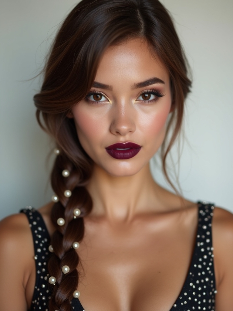 deep side sleek pearl plait