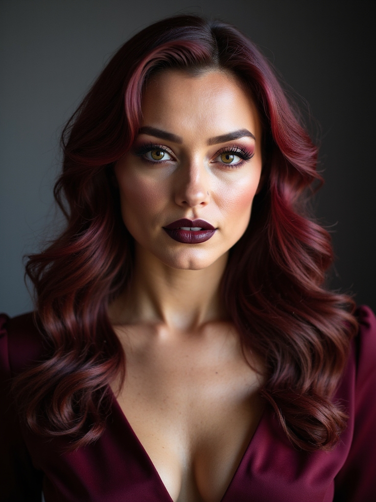 deep velvet burgundy glam