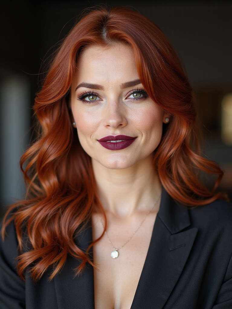 deep winter red tones