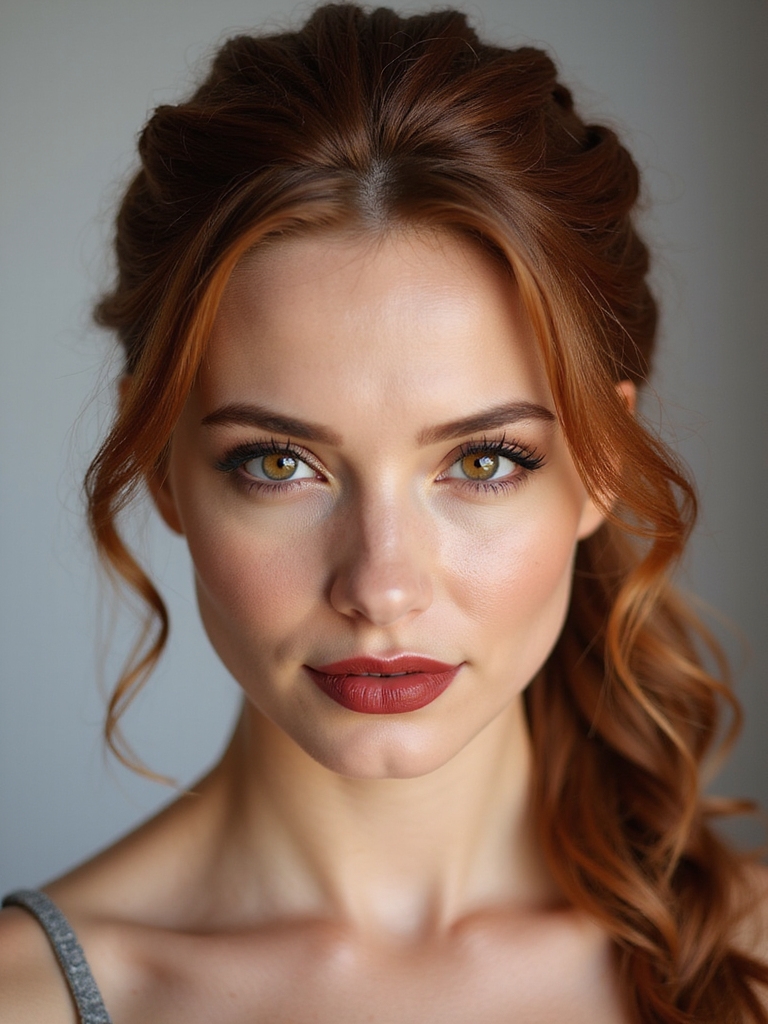 delicate fishtail half up with curls