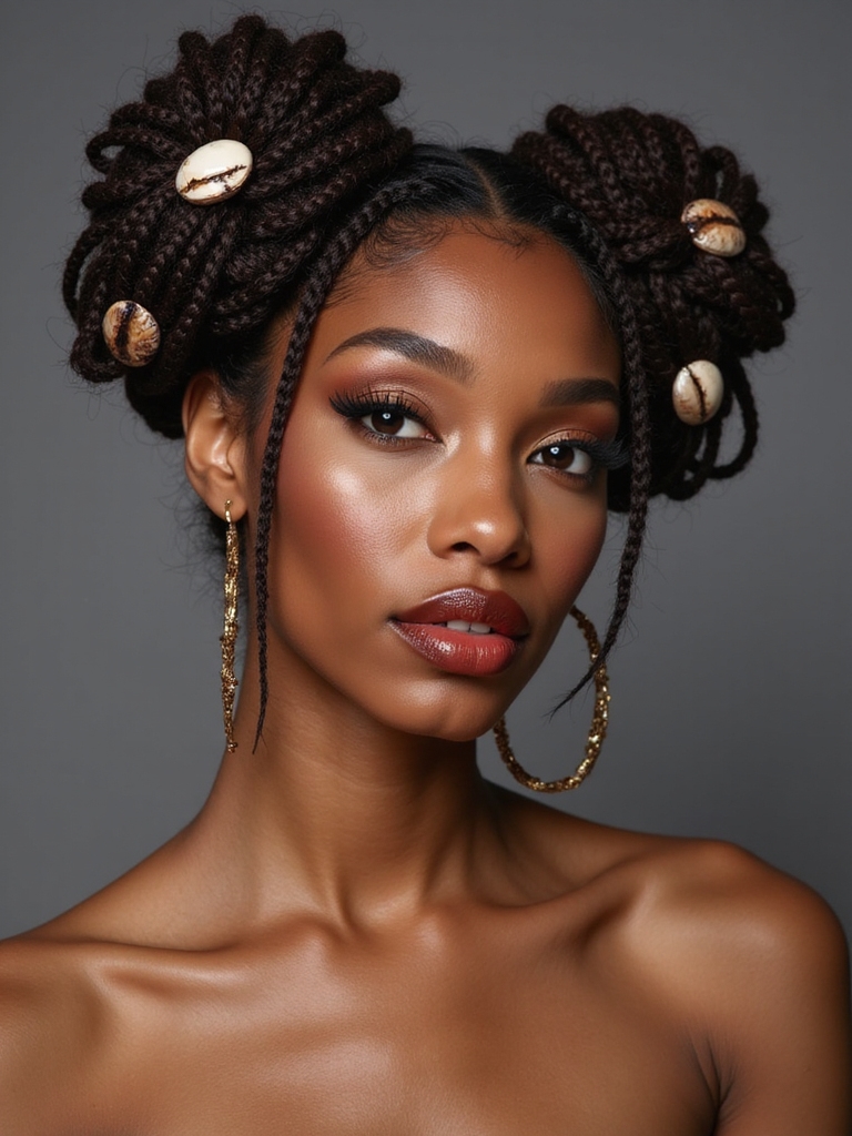 double loop braided shell updo