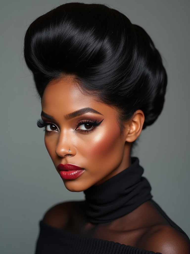 finger wave inspired low chignon