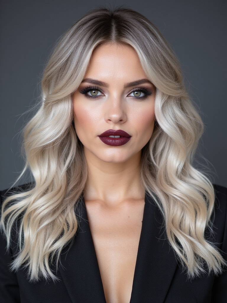 gentle feathered platinum transition