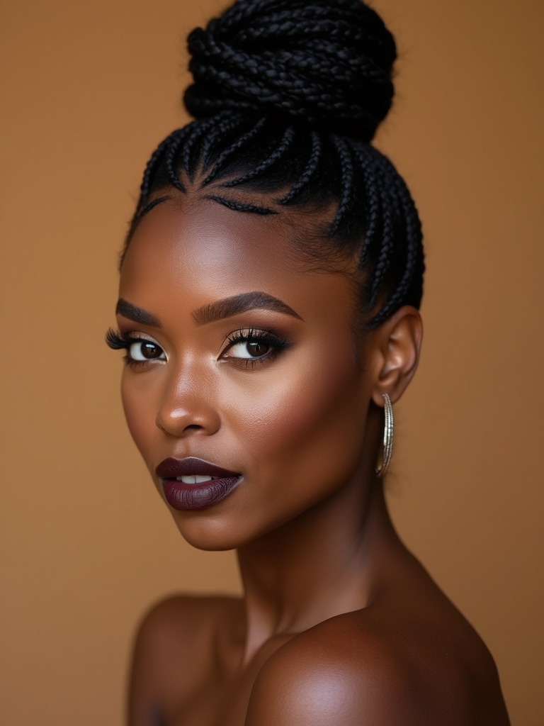 goddess braided sculpted bun