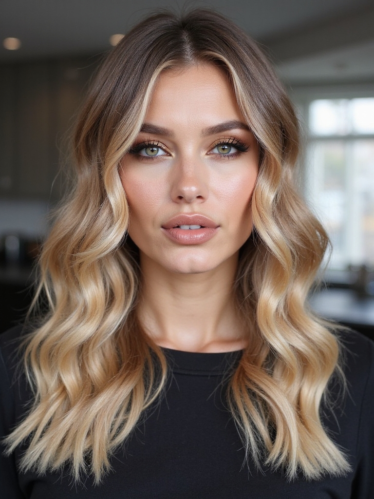 honeyed face framing melted highlights