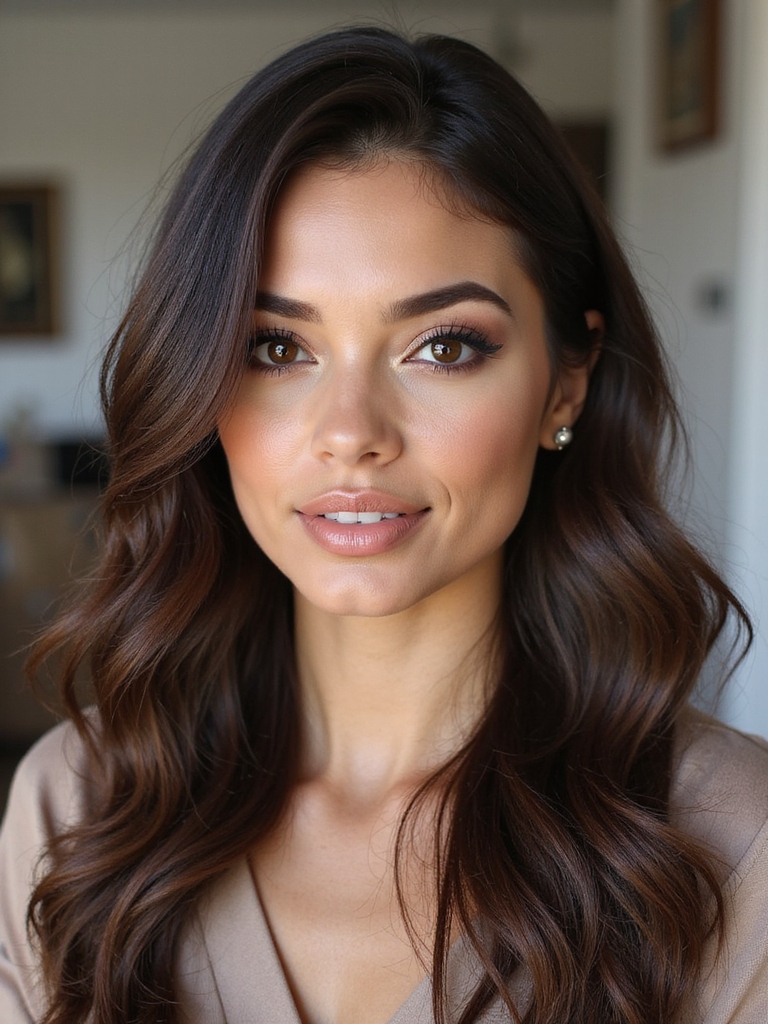 icy brown with beige highlights