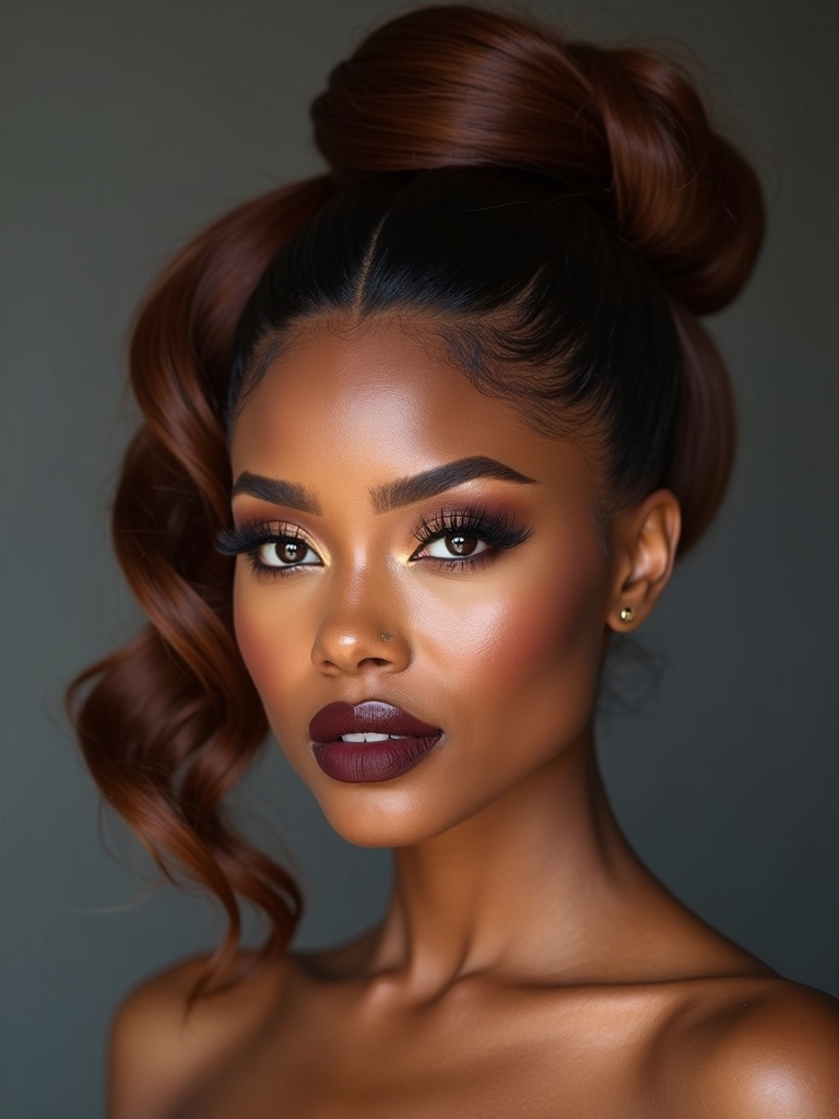 knotless voluminous braided updo