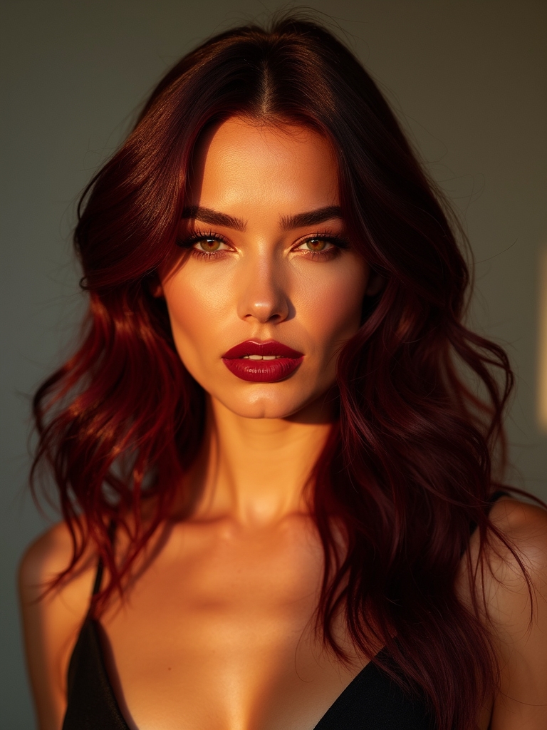 lacquered glossy burgundy radiance
