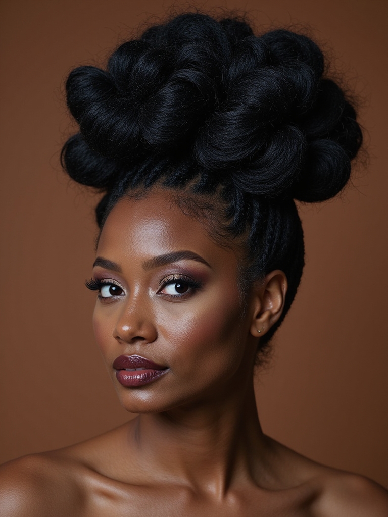 lifted sculpted crochet bouffant
