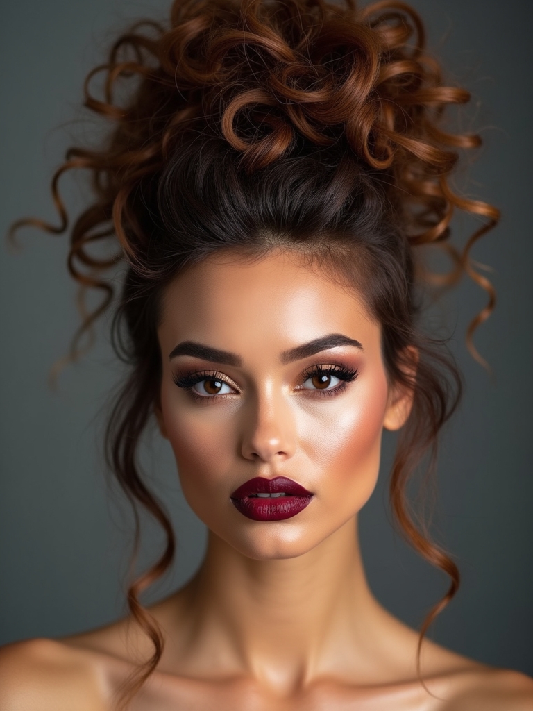 loose bouncy textured topknot