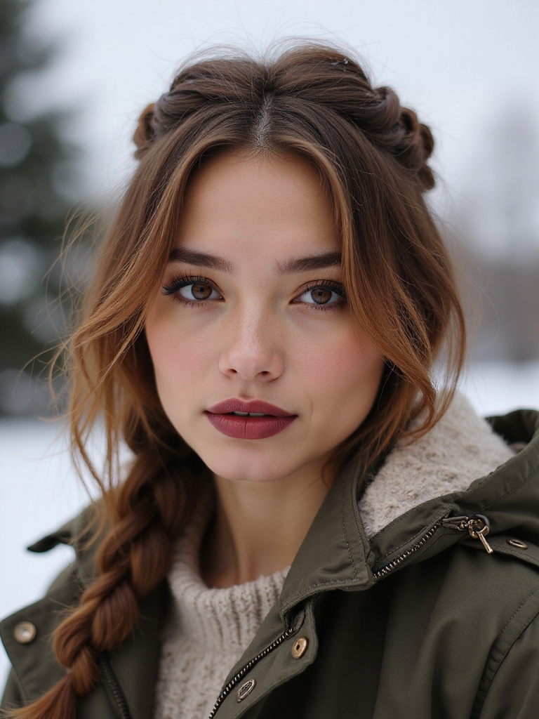loose face framing boho braids