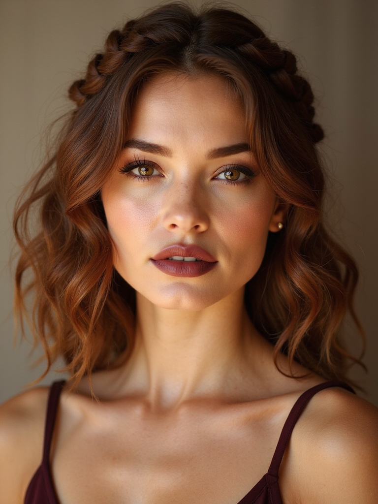 loose regal textured braided crown