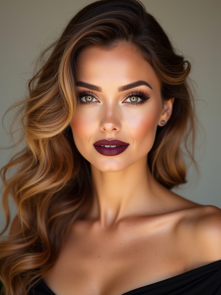 loose side swept curly updo