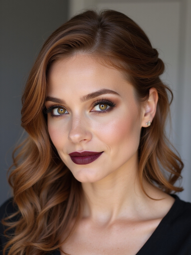 low polished chignon with face framing