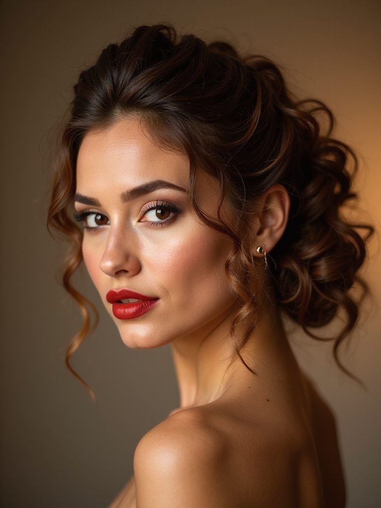 low pony coiled curls