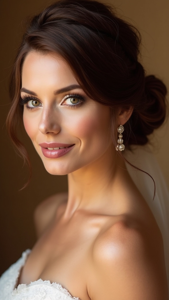 messy low bun glamour