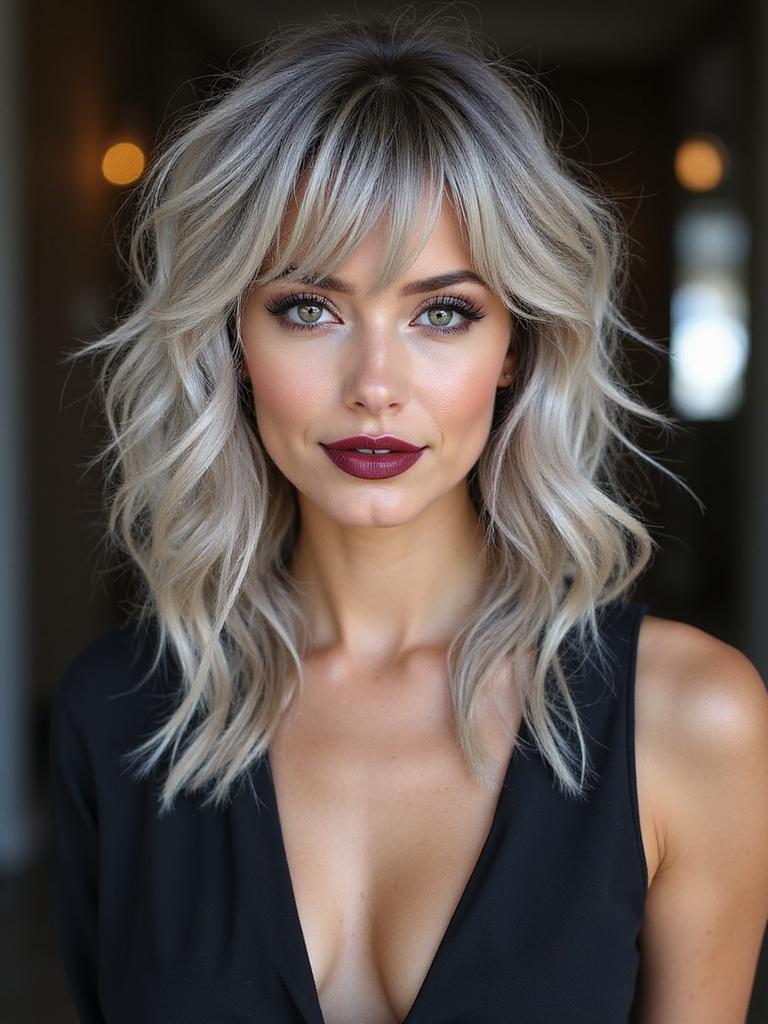 messy mullet tapered sides