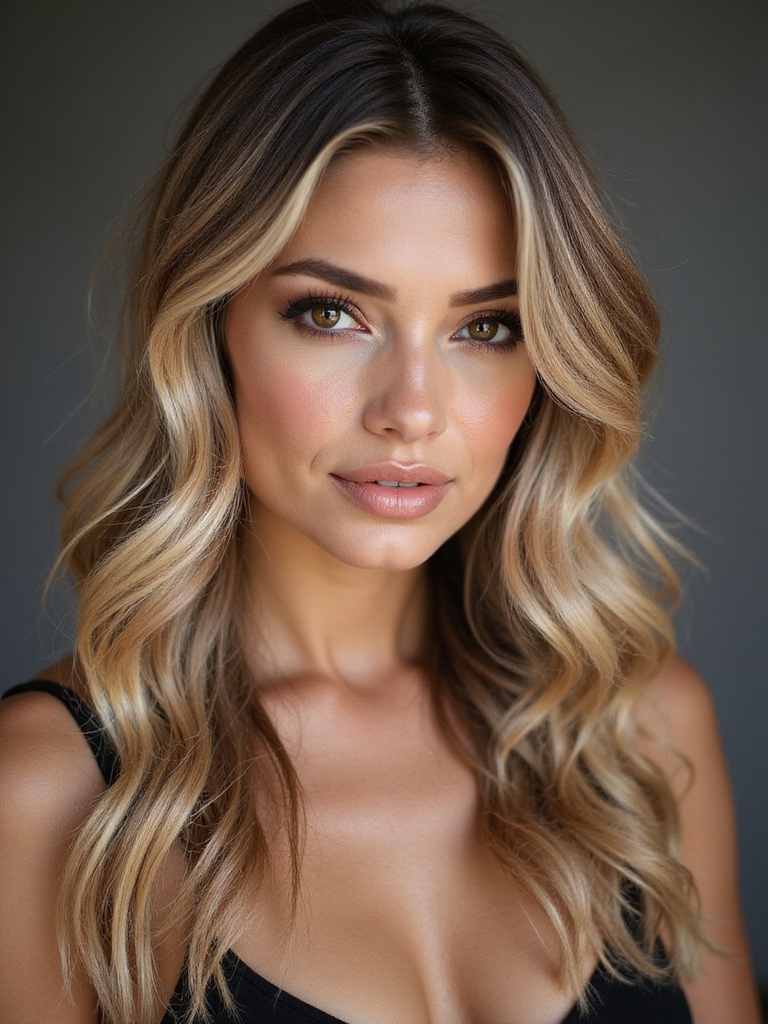 mocha chestnut dimensional face framing