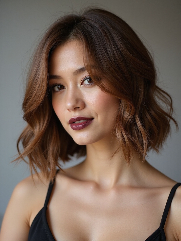 neck hugging rounded bob