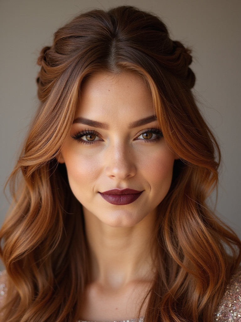 polished playful fishtail half up