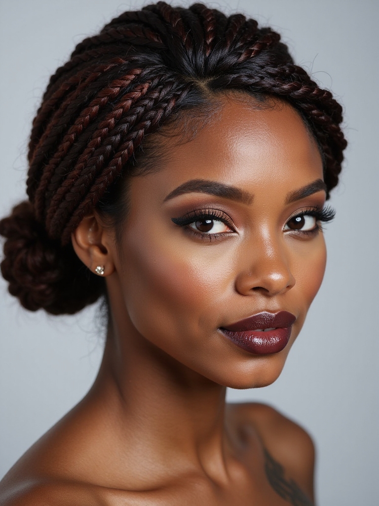 precision cornrow updo planning