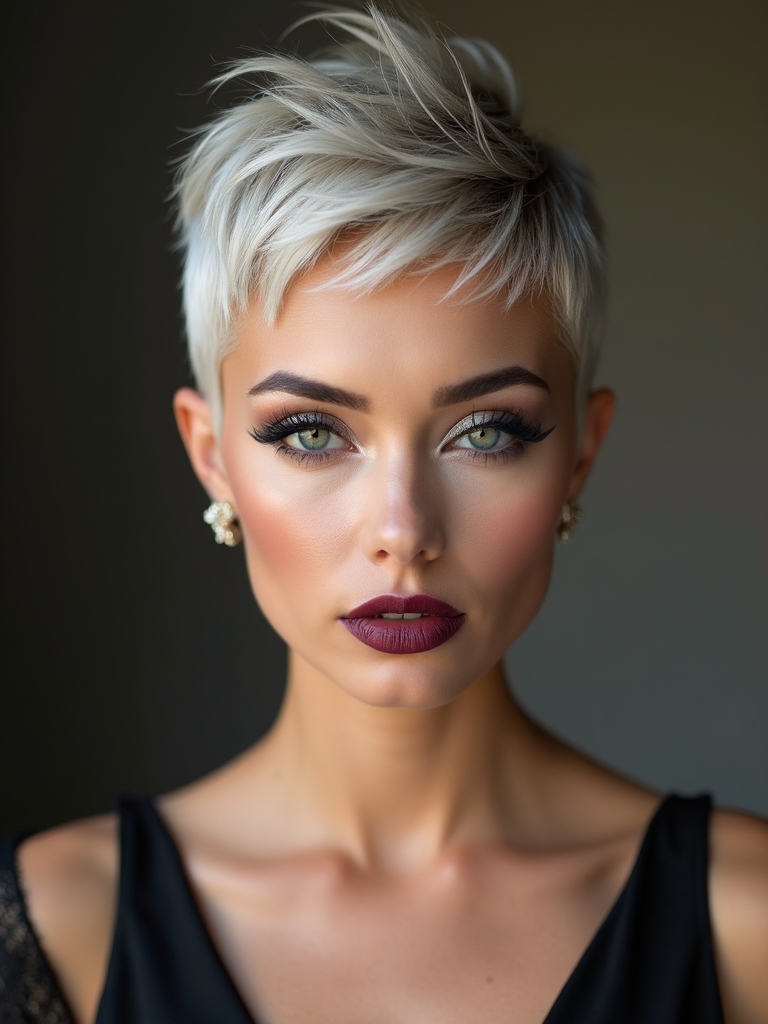 razor cut crop with steelhighlights