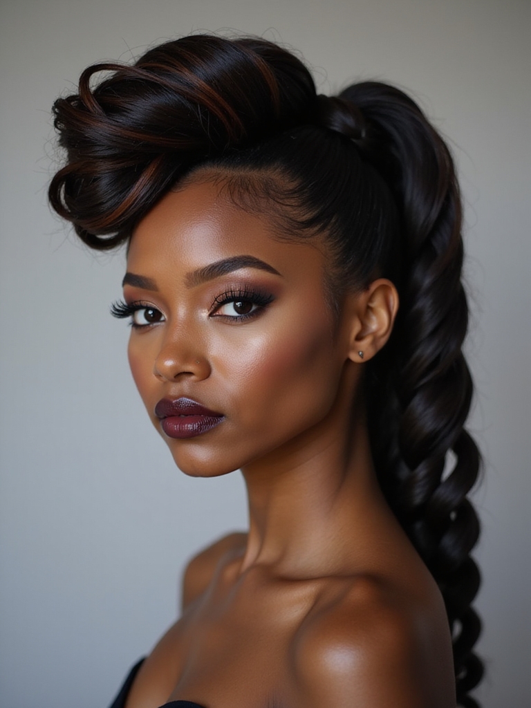 regal sculpted crown ponytail