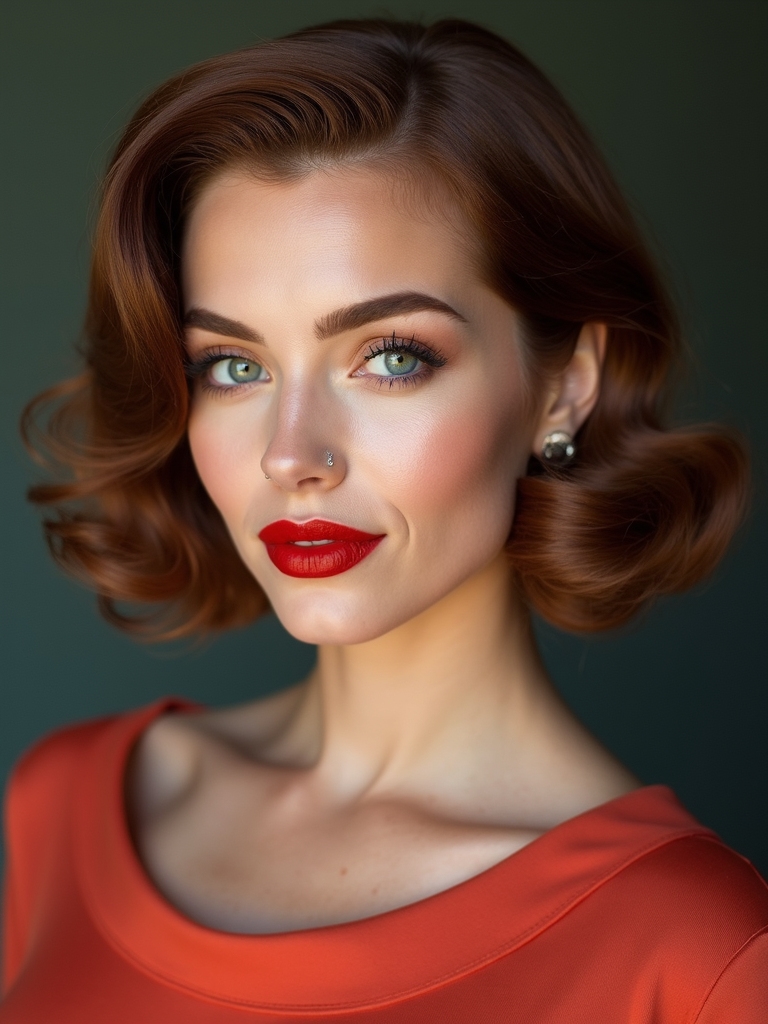 retro rolled half up glamour
