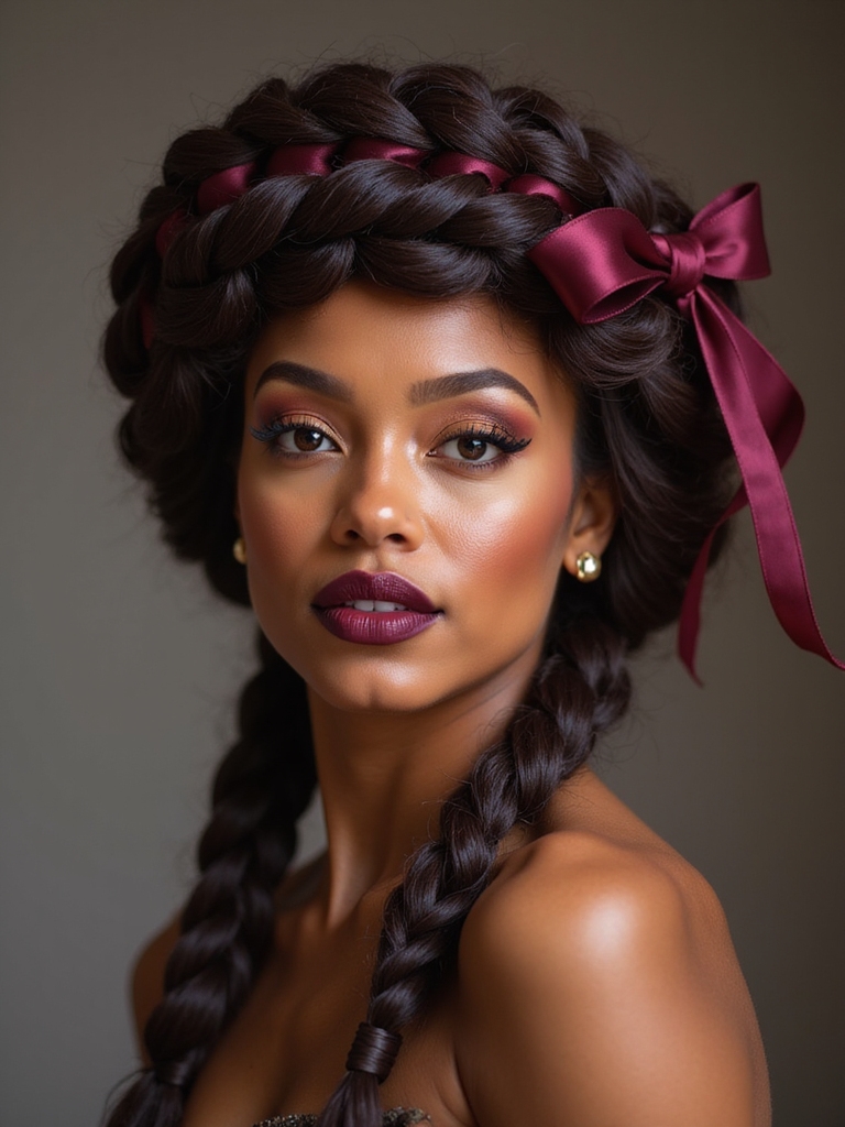 ribbon woven jumbo braid crown