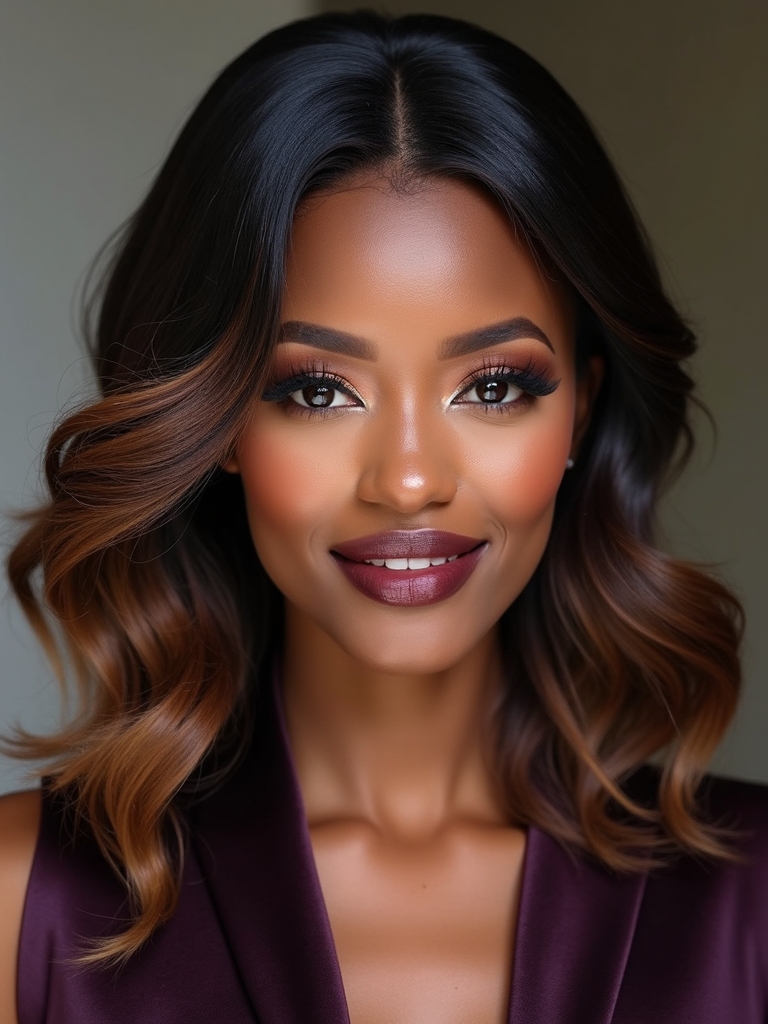 rich black to brown fade