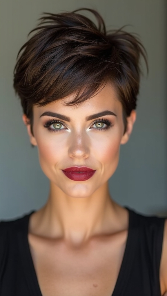 romantic tousled pixie updo