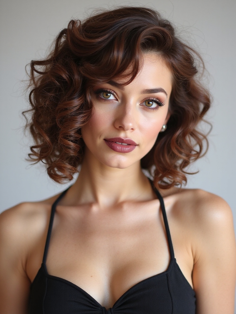 sculpted rolled braided updo