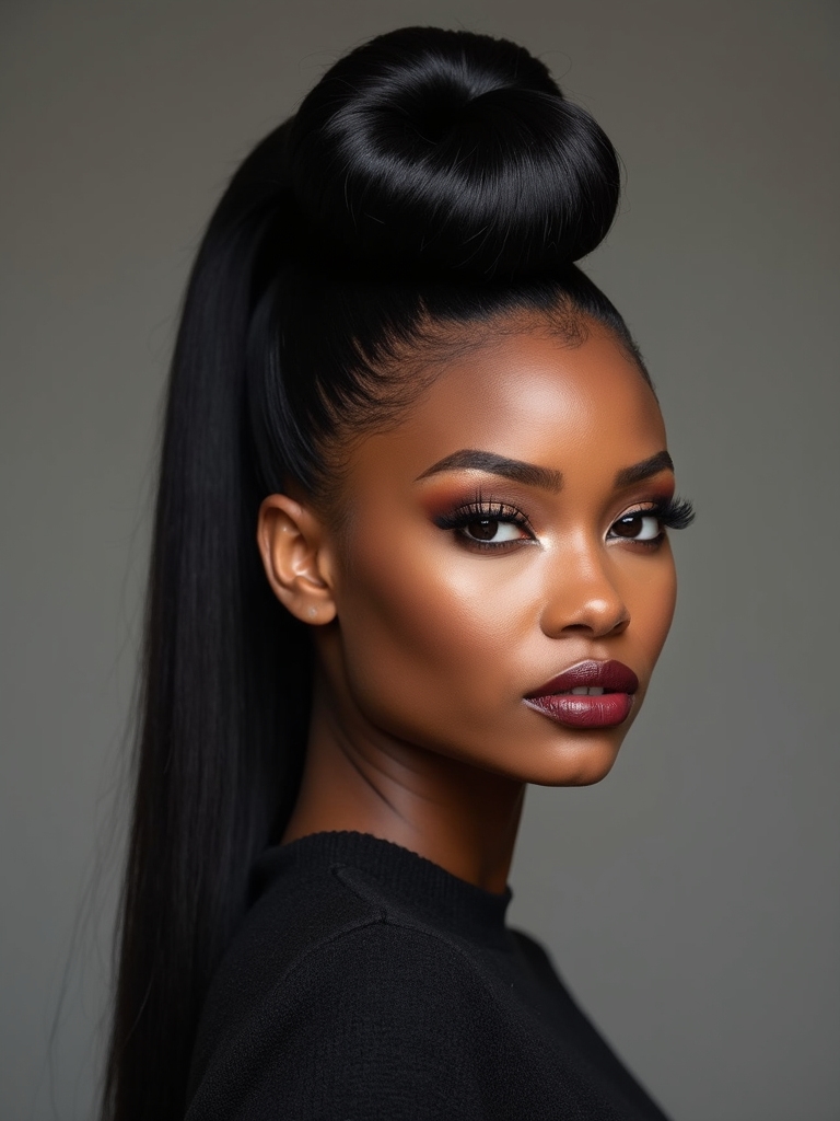 sculpted sleek high ponytail