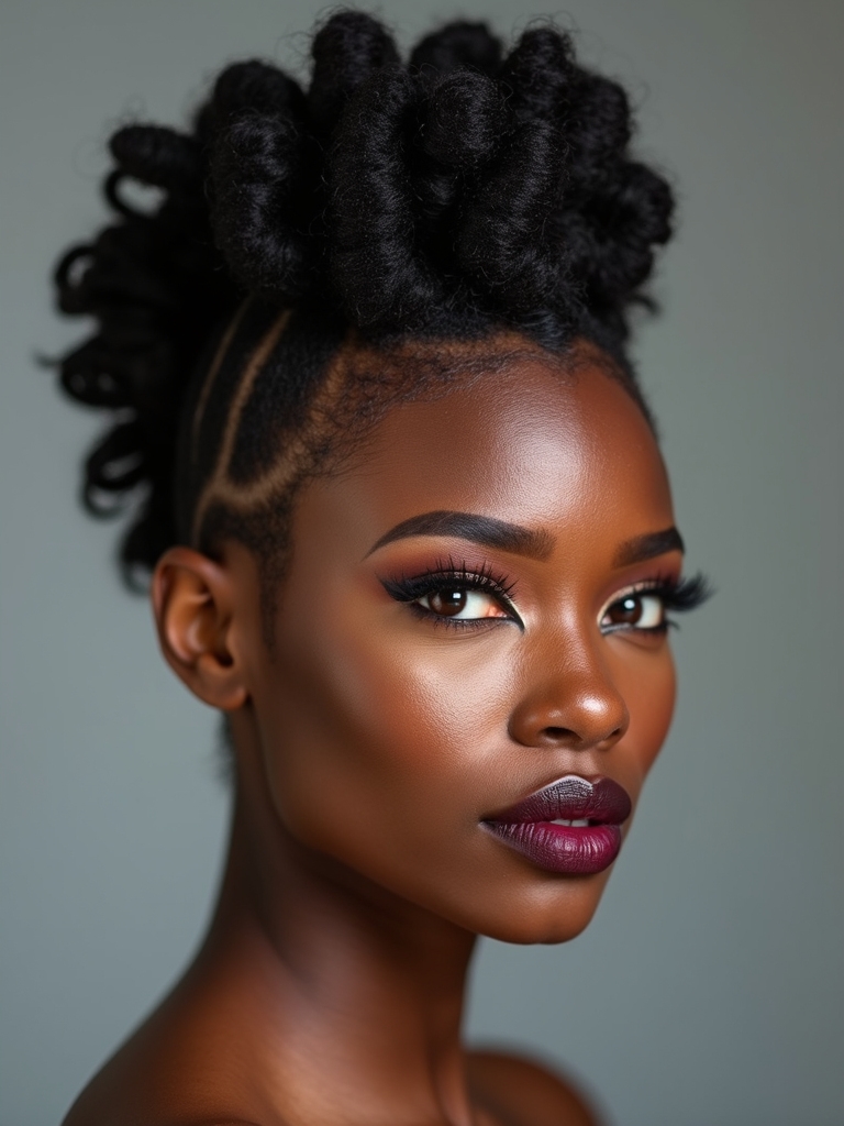 sculpted twisted fauxhawk upstyle
