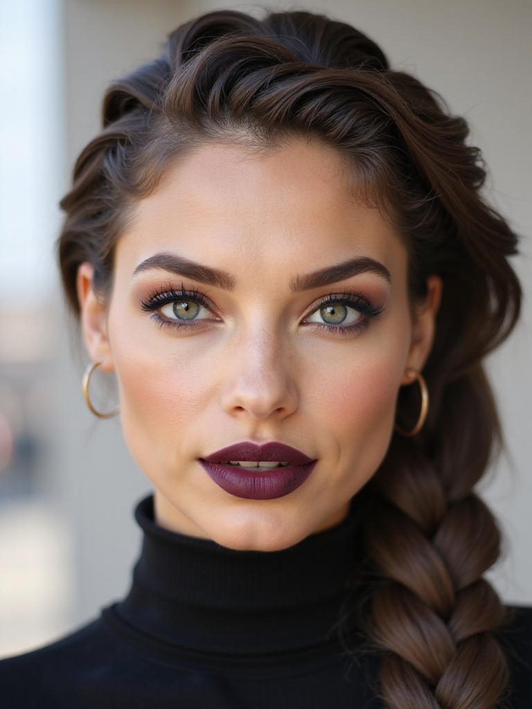 sculptural matte three strand braid