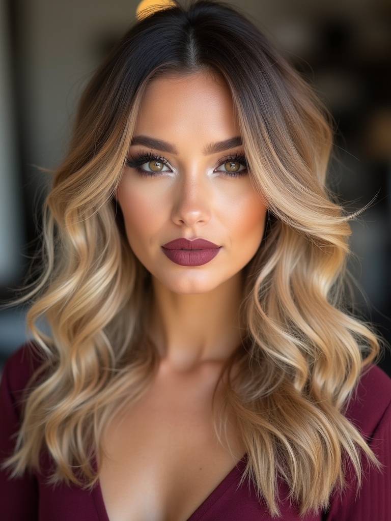 seamless warm bronde blending