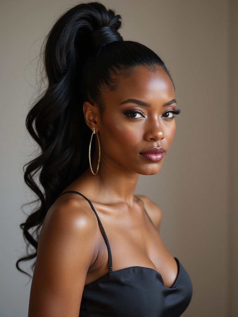 seamless wrapped ponytail finish