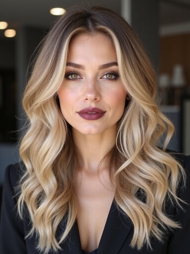 seasonal lowlights for blonde