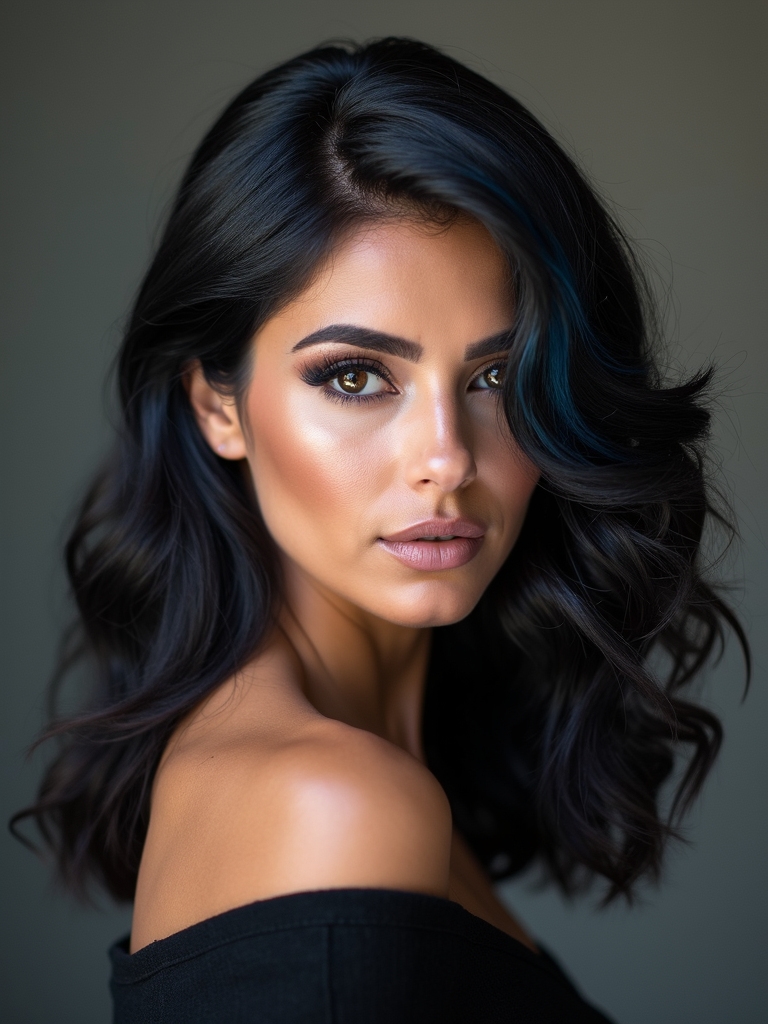 shine contrasted with texture