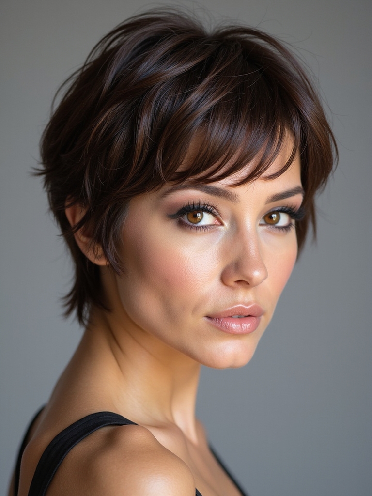 short shag wispy fringe