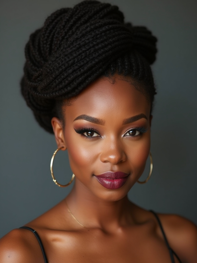 side swept crochet with t parting
