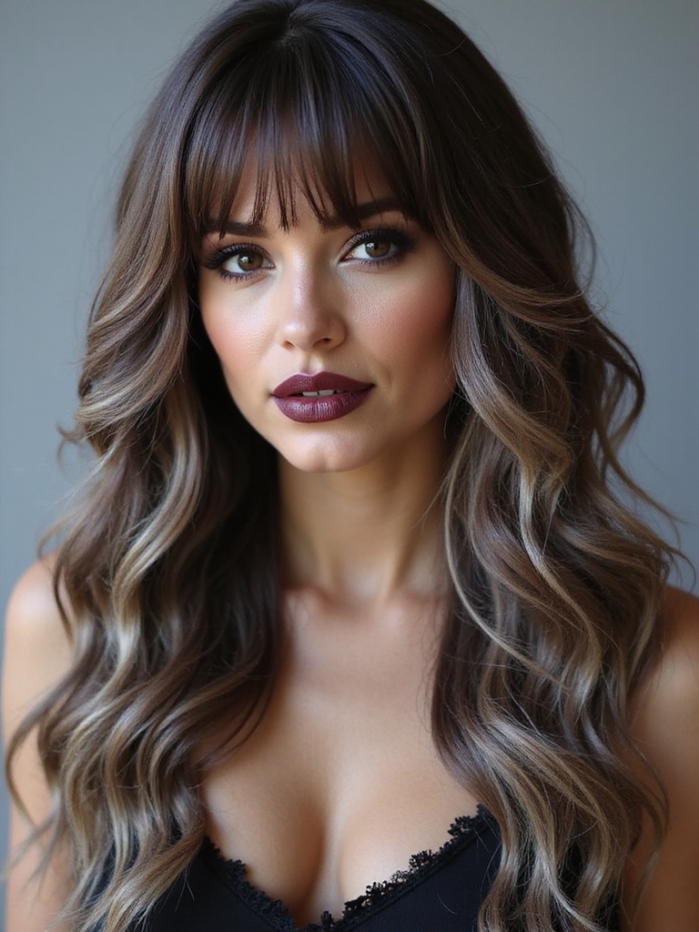 silver infused satin brown gloss