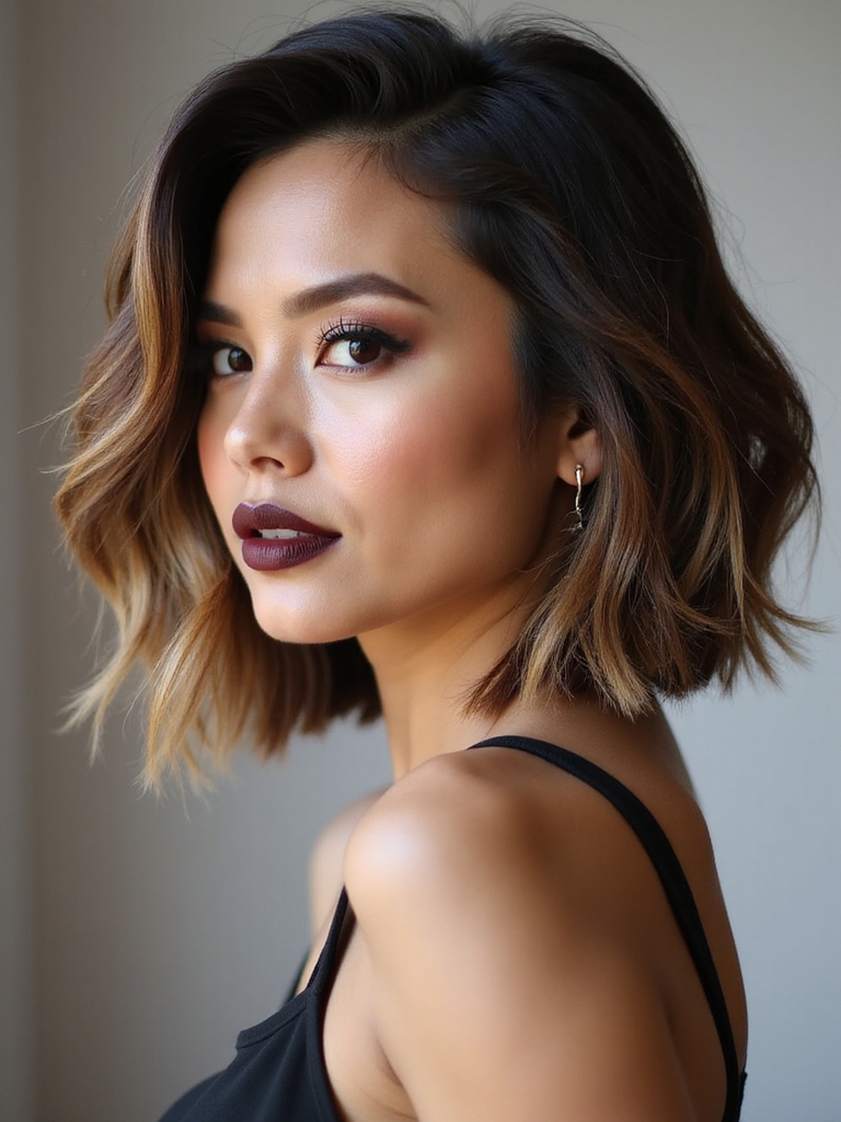 sleek angled bob polished