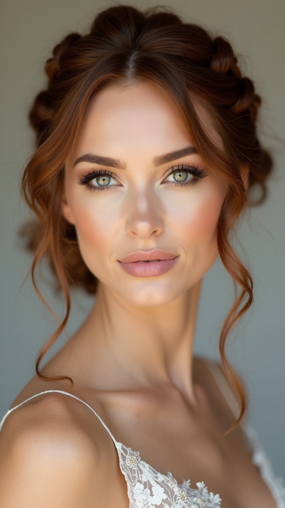 sleek double rope updo